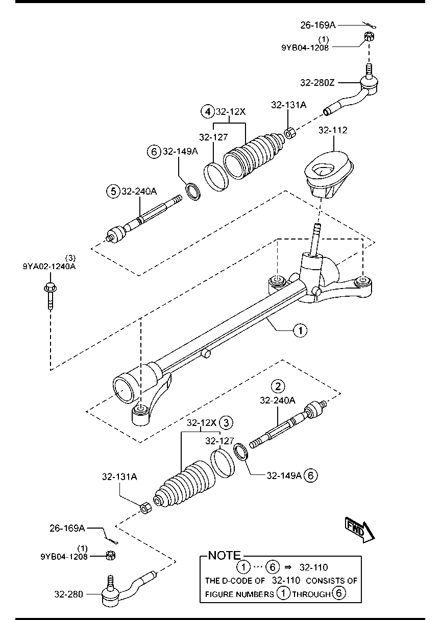 MAZDA D654-32-290 - Stūres šķērsstiepņa uzgalis adetalas.lv