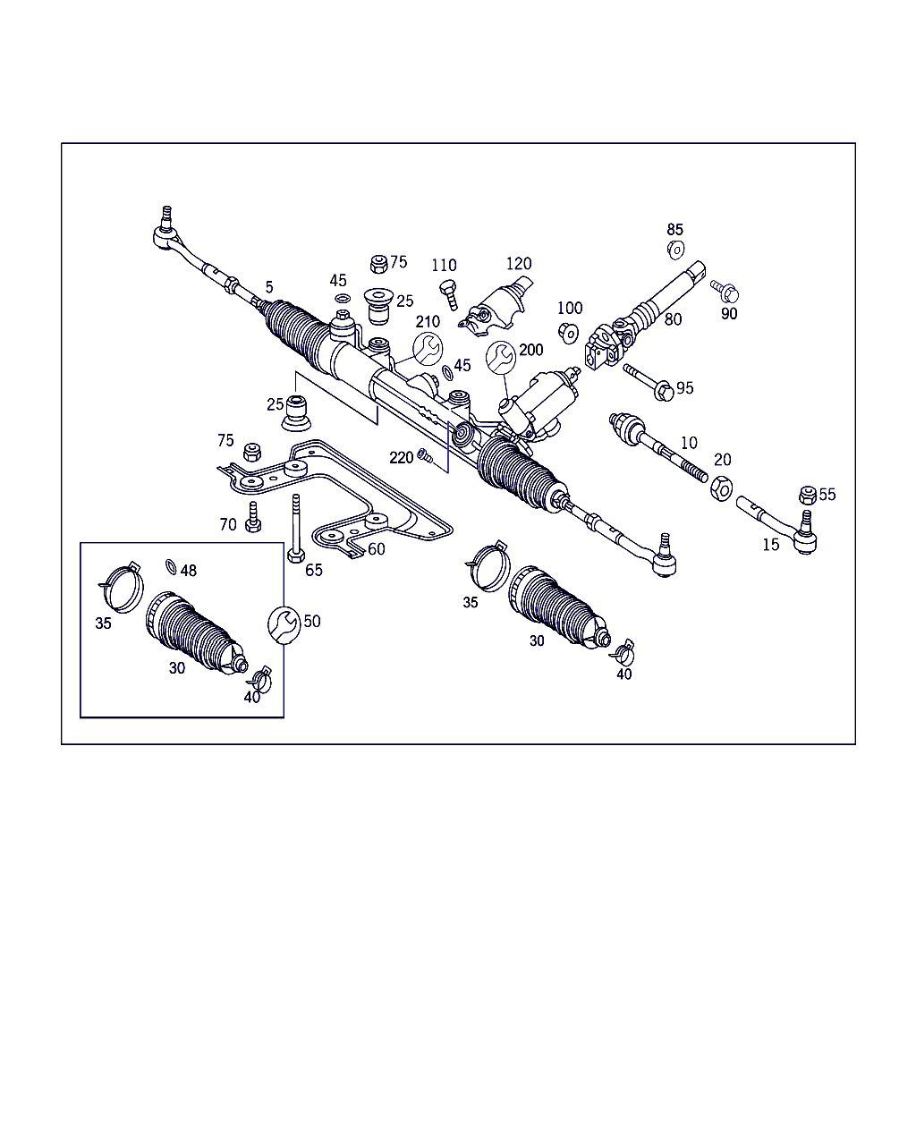 Mercedes-Benz A 220 460 08 00 - Stūres mehānisms adetalas.lv