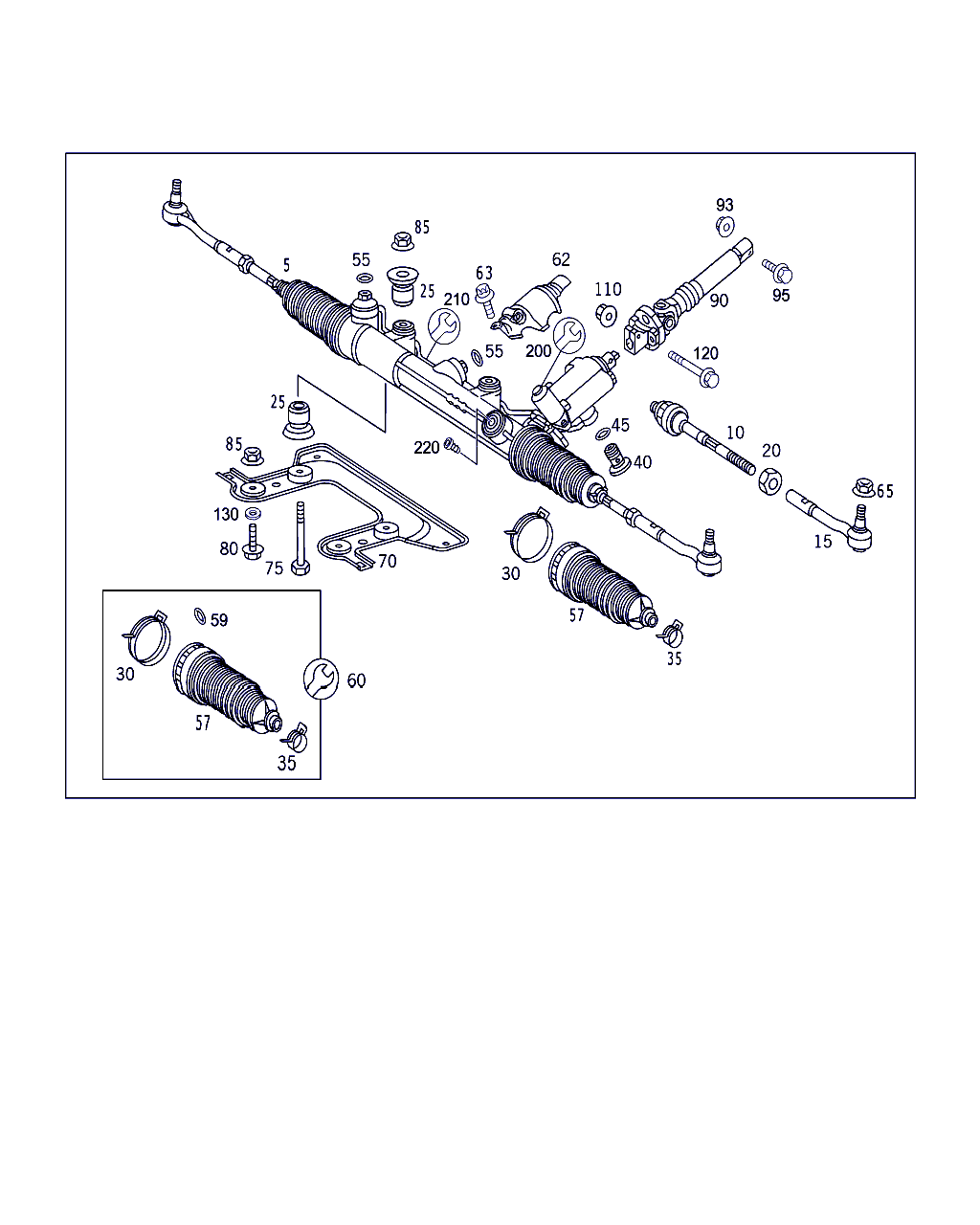 Mercedes-Benz A 220 338 07 15 - Aksiālais šarnīrs, Stūres šķērsstiepnis adetalas.lv