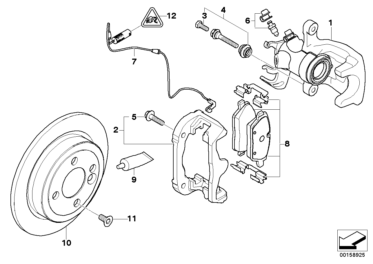 BMW 34 35 6 789 330 - Indikators, Bremžu uzliku nodilums adetalas.lv