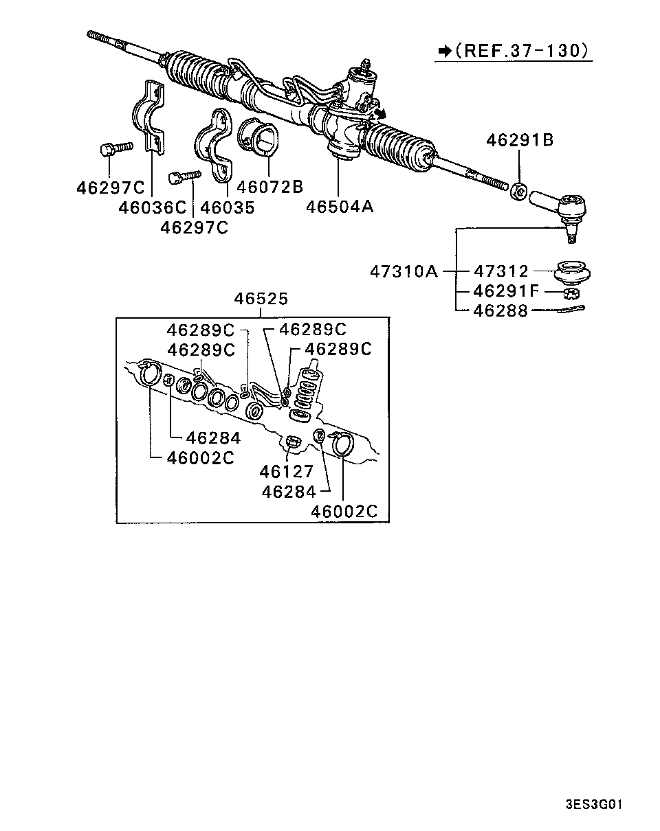 Mitsubishi MB598023 - Stūres šķērsstiepņa uzgalis adetalas.lv