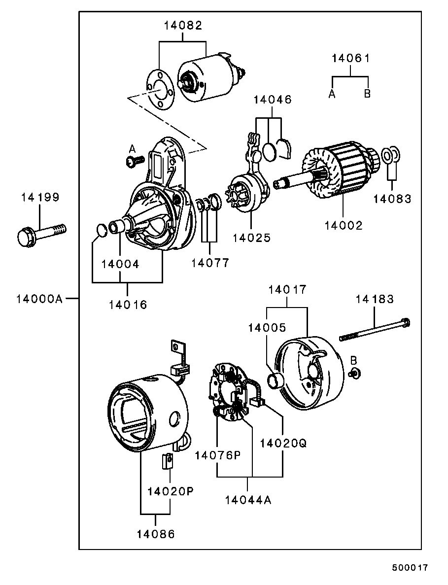 Mitsubishi MD618443 - Enkurs, Starteris adetalas.lv