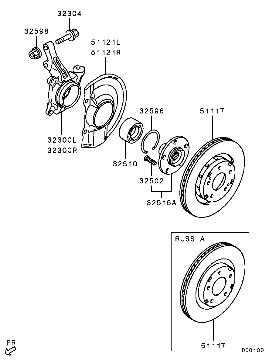 Mitsubishi 3885A017 - Riteņa rumbas gultņa komplekts adetalas.lv