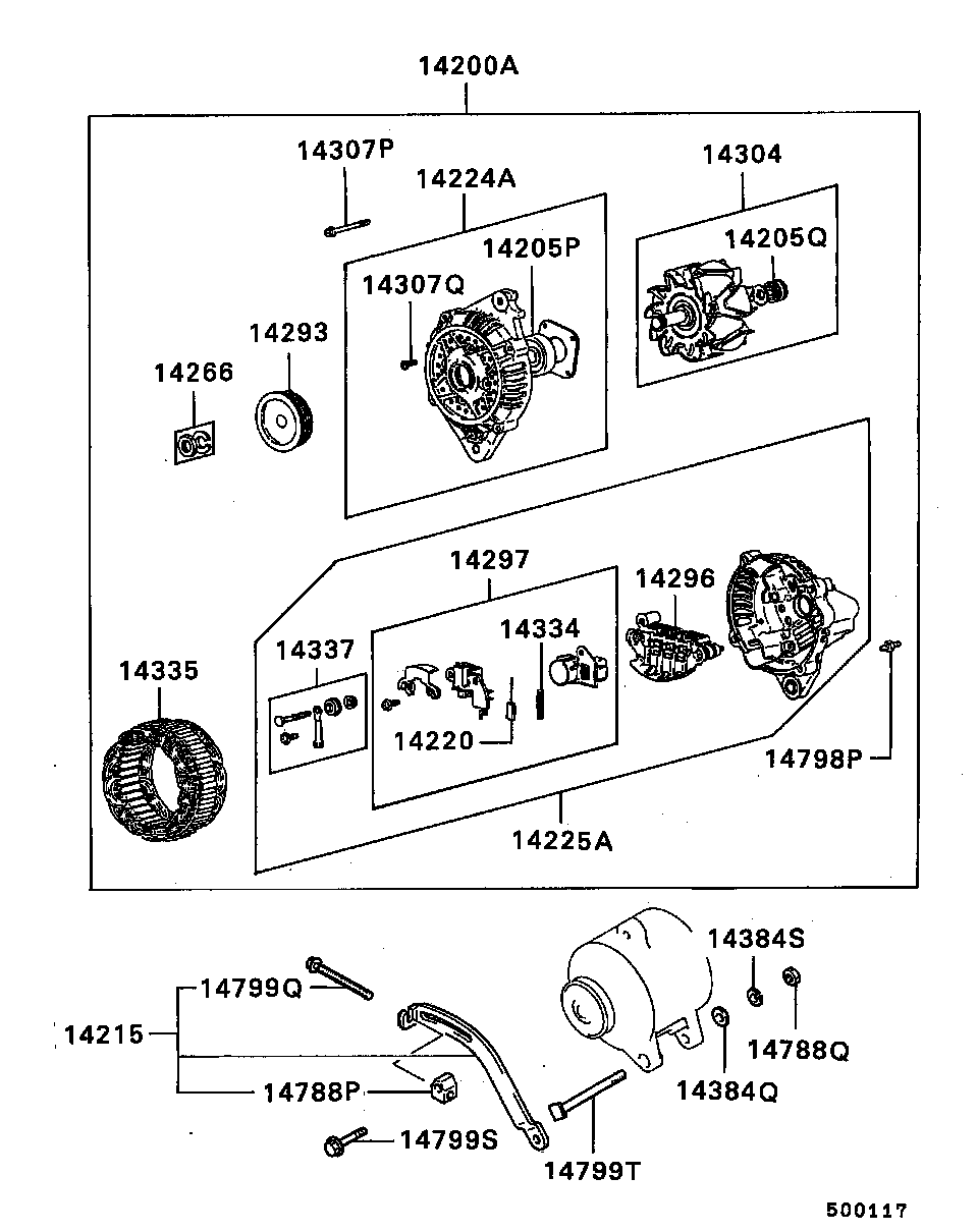 Mitsubishi MD61 1564 - Taisngriezis, Ģenerators adetalas.lv