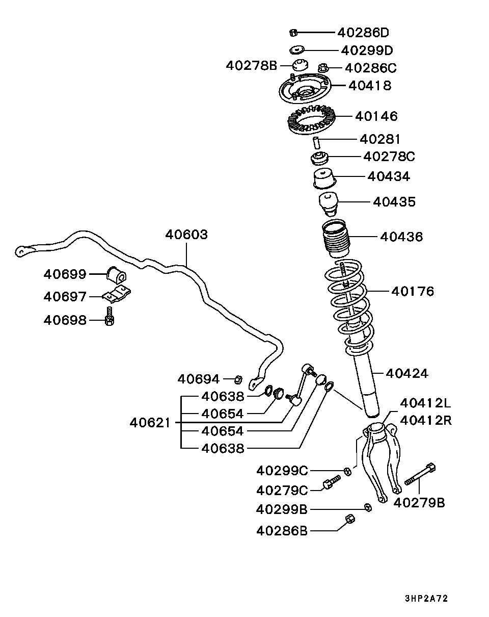 Chrysler MB892981 - Stiepnis / Atsaite, Stabilizators adetalas.lv