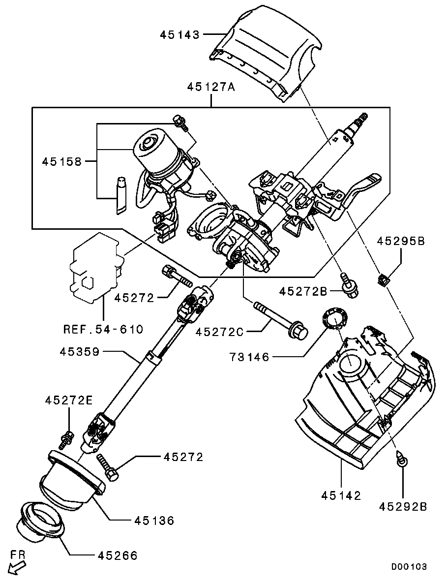 Mitsubishi 4401A174 - Šarnīrs, Garenvārpsta adetalas.lv