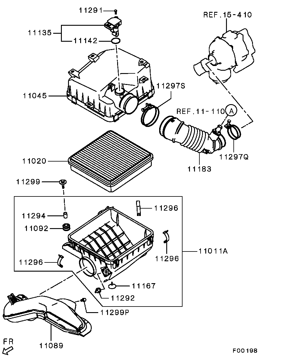 Mitsubishi 1500A358 - Gaisa filtrs adetalas.lv