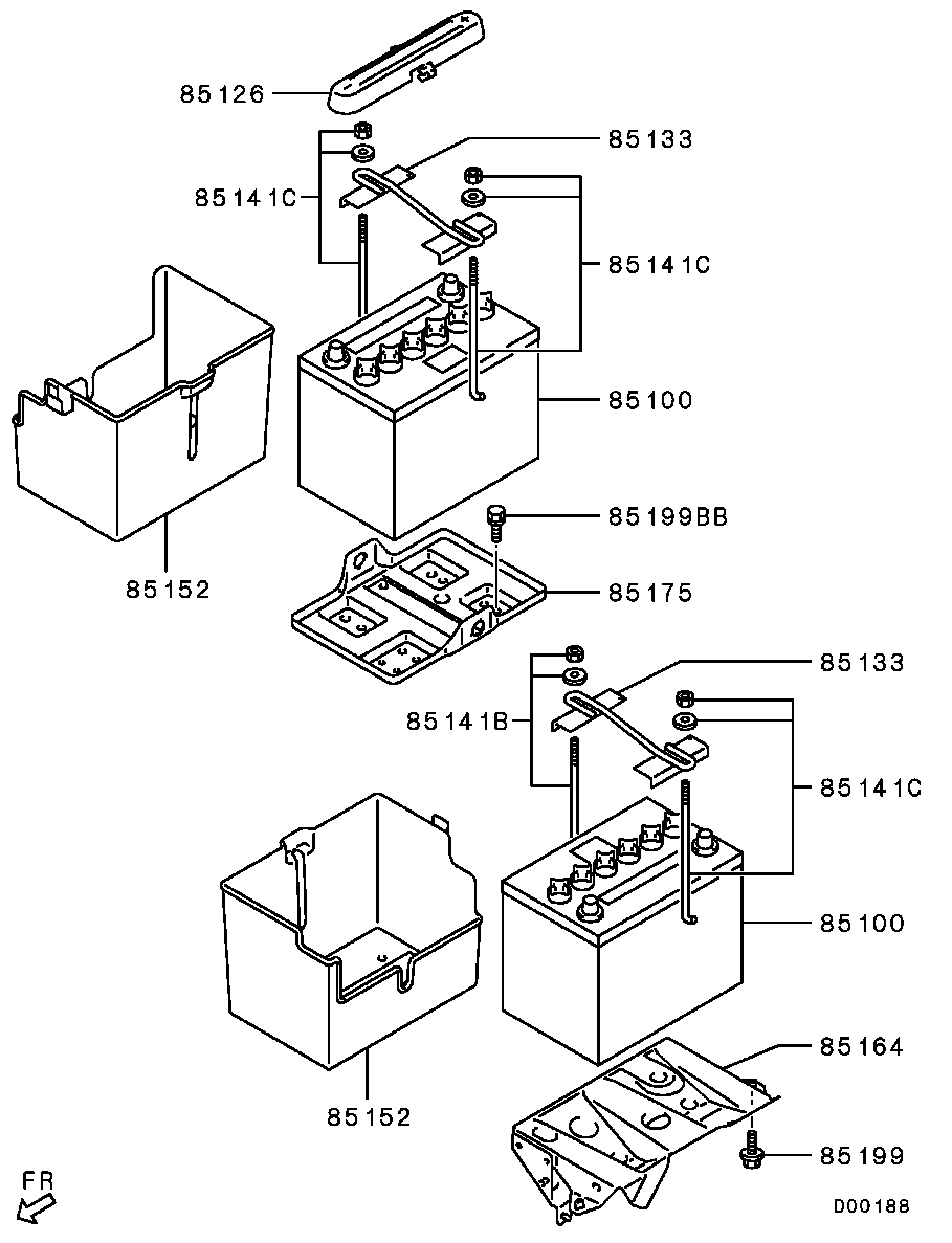 Mitsubishi 8201A035 - Startera akumulatoru baterija adetalas.lv