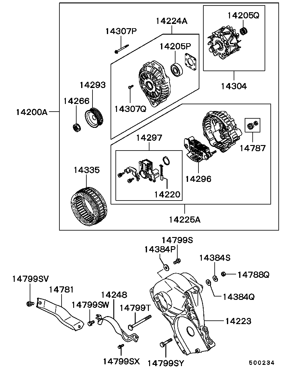 Mitsubishi MD354793 - Ģenerators adetalas.lv