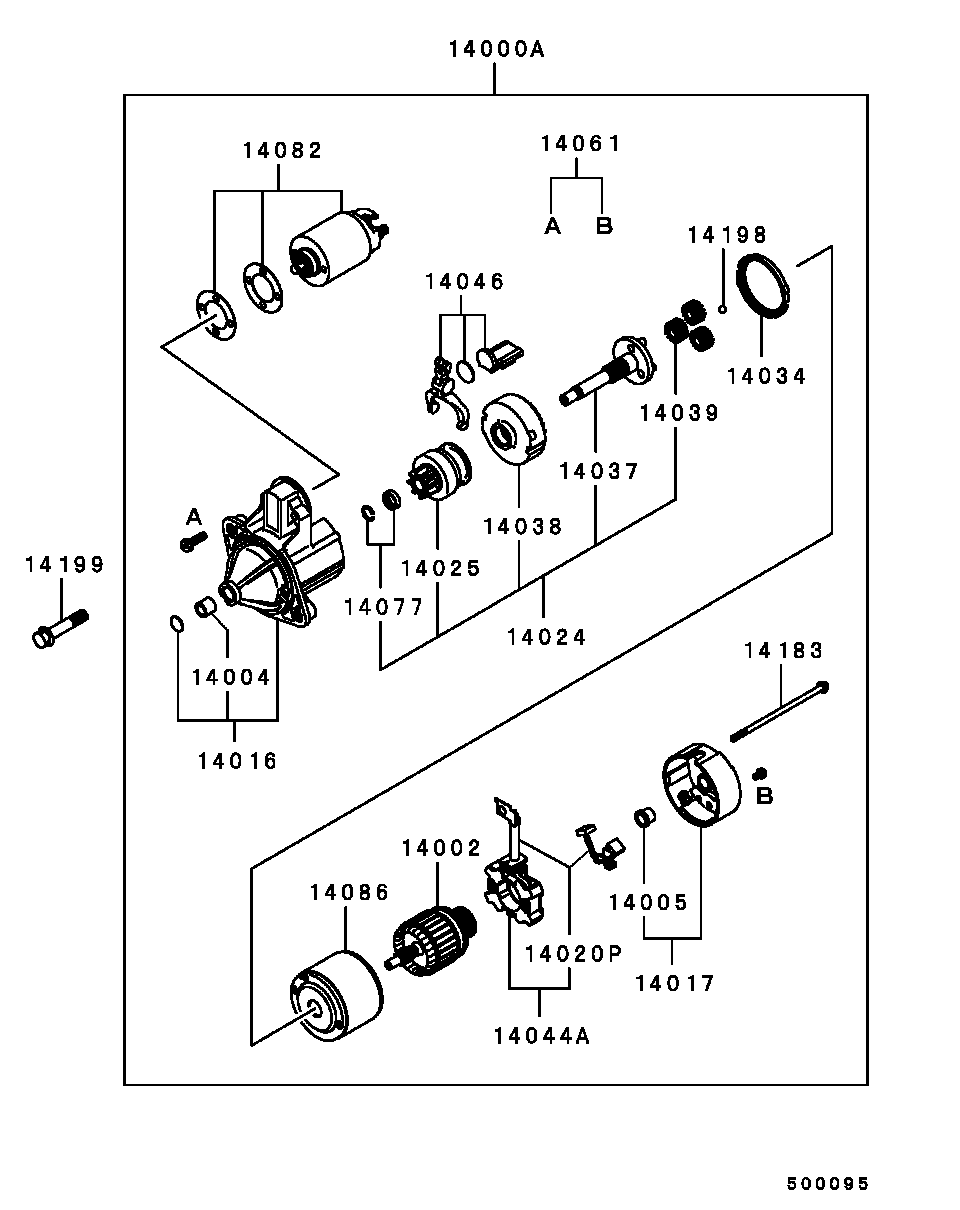 Mitsubishi MD301350 - Starteris adetalas.lv