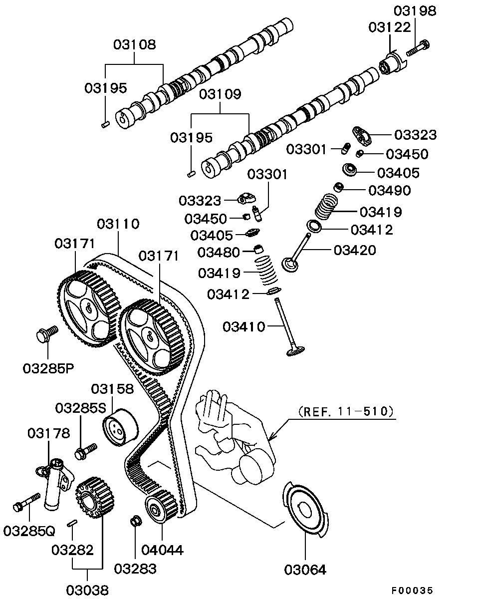 CHERY MD182537 - Siksnas spriegotājs, Zobsiksna adetalas.lv