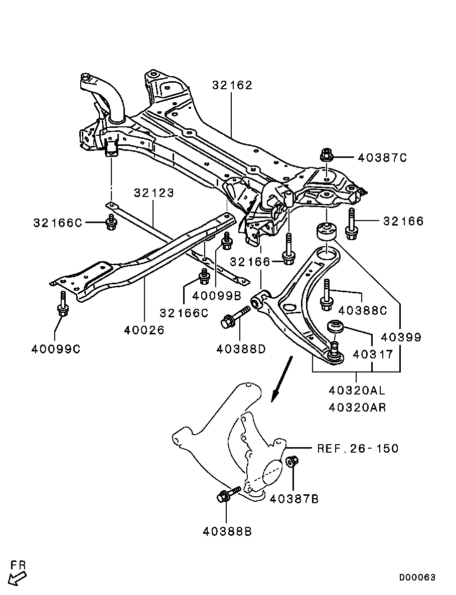 Mitsubishi 4013A010* - Neatkarīgās balstiekārtas svira, Riteņa piekare adetalas.lv