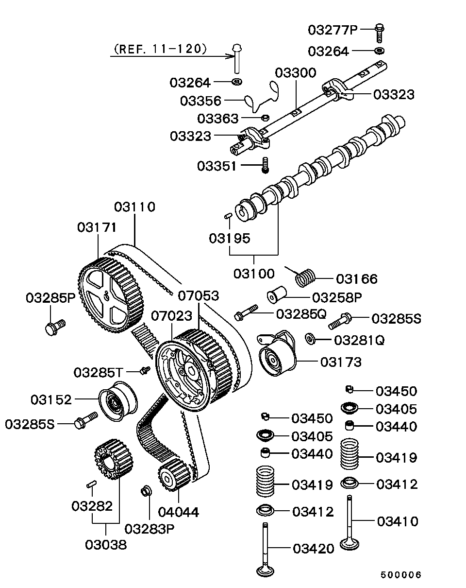 Proton MD174352 - Spriegotājrullītis, Gāzu sadales mehānisma piedziņas siksna adetalas.lv