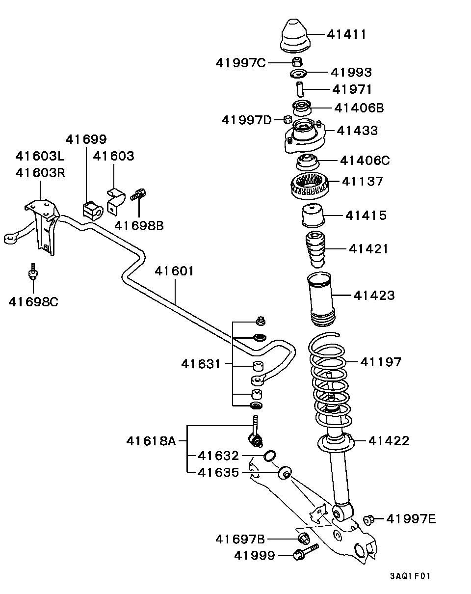 Mitsubishi M884359 - Stiepnis / Atsaite, Stabilizators adetalas.lv