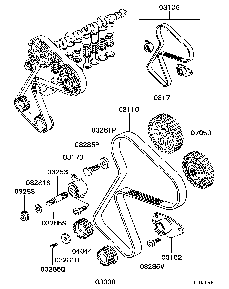 Mitsubishi M855992 - Parazīt / Vadrullītis, Zobsiksna adetalas.lv