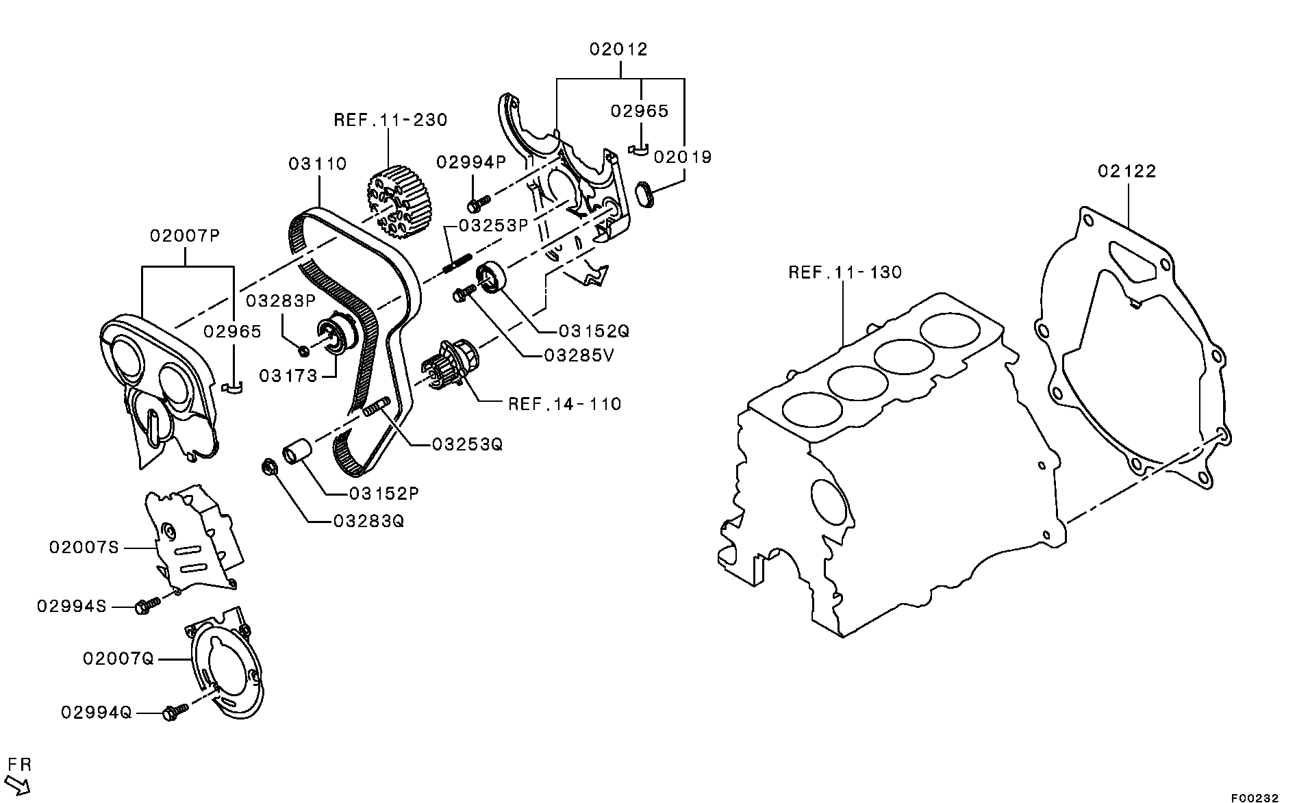 Mitsubishi MN980101 - Spriegotājrullītis, Gāzu sadales mehānisma piedziņas siksna adetalas.lv