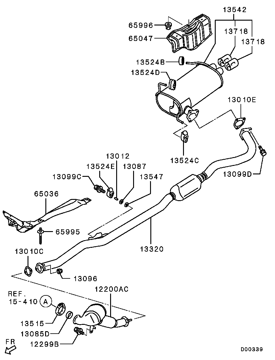 Mitsubishi 1584A069 - Savienojošie elementi, Izplūdes gāzu sistēma adetalas.lv