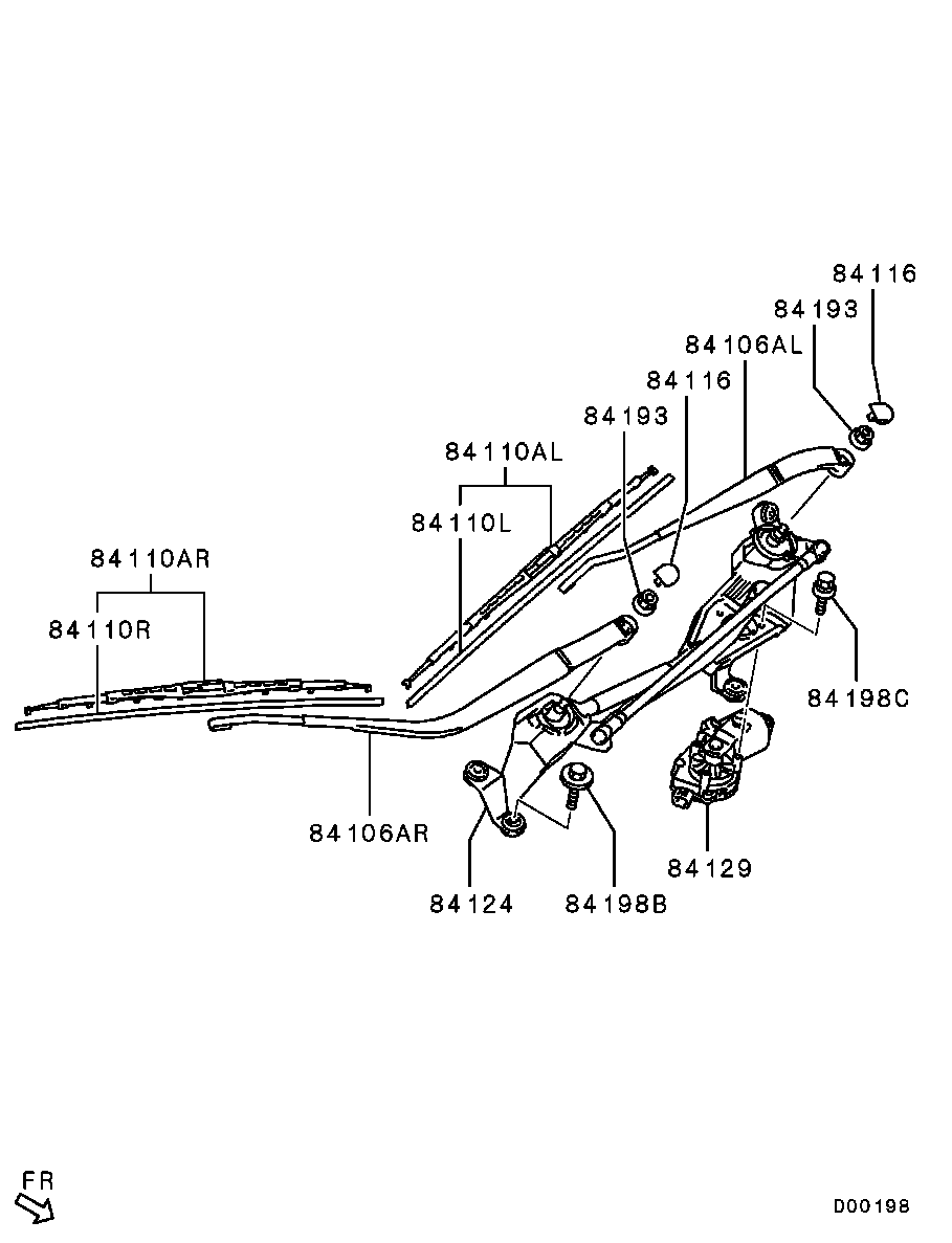 Mitsubishi 8250A218 - Stikla tīrītāja slotiņa adetalas.lv