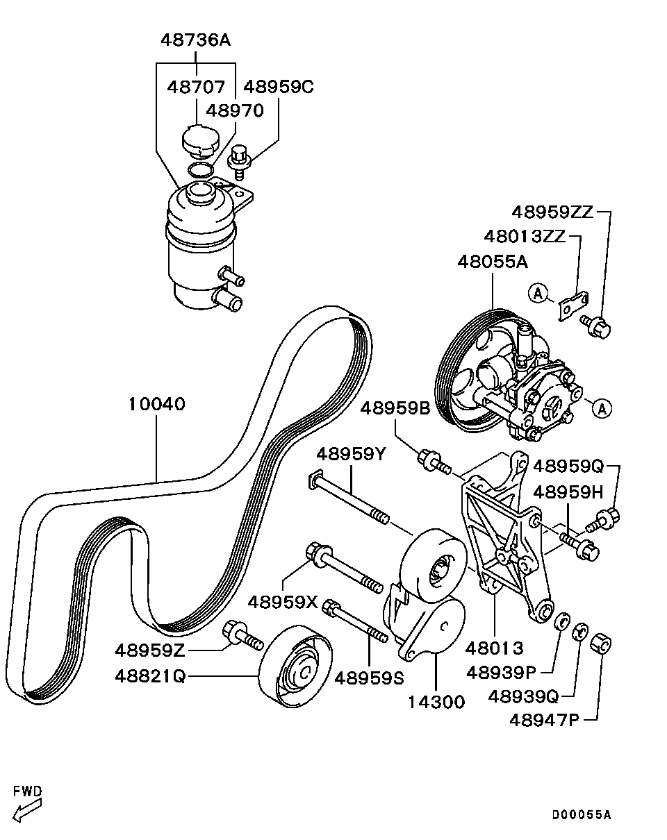 Mitsubishi MN163085 - Ķīļrievu siksna adetalas.lv