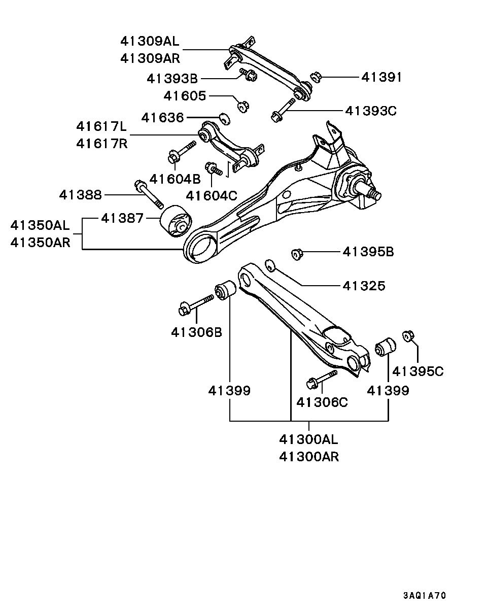 Mitsubishi MR911439 - Piekare, Šķērssvira adetalas.lv