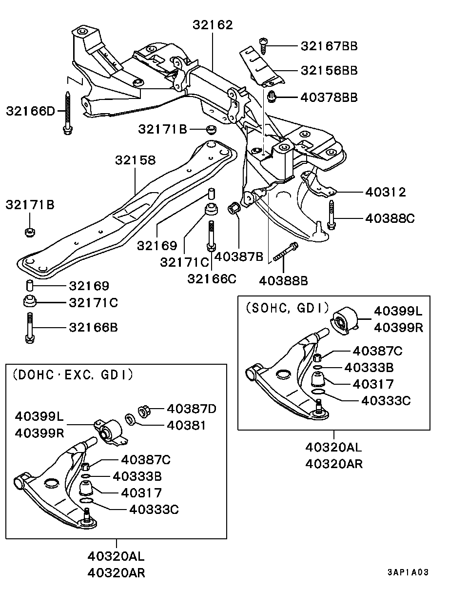 Mitsubishi MR179480 - Neatkarīgās balstiekārtas svira, Riteņa piekare adetalas.lv