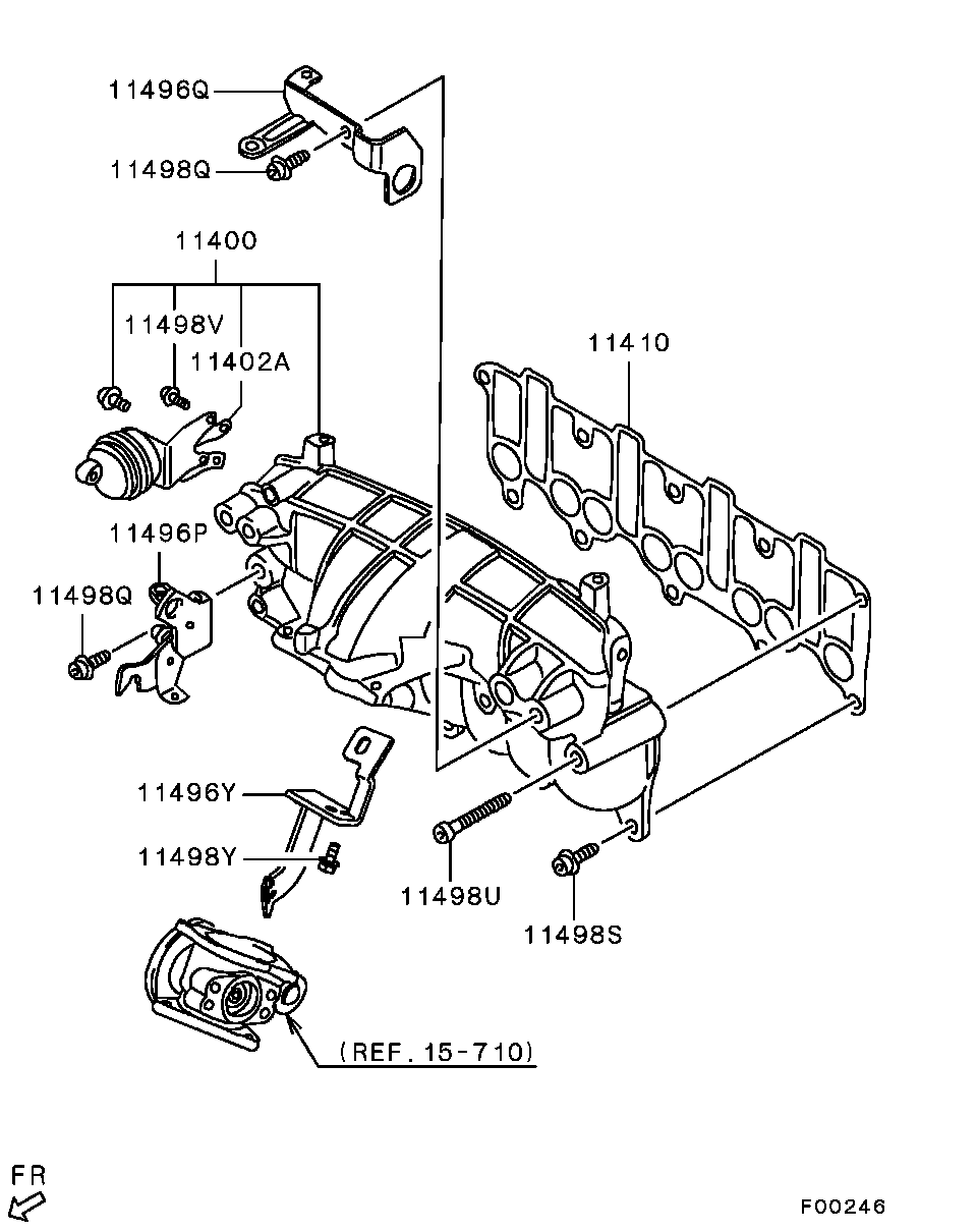 Mitsubishi MN980160 - Blīve, Ieplūdes kolektors adetalas.lv