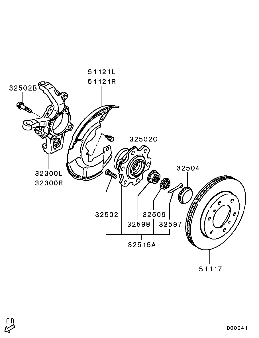 Mitsubishi 3880A012 - Riteņa rumbas gultņa komplekts adetalas.lv