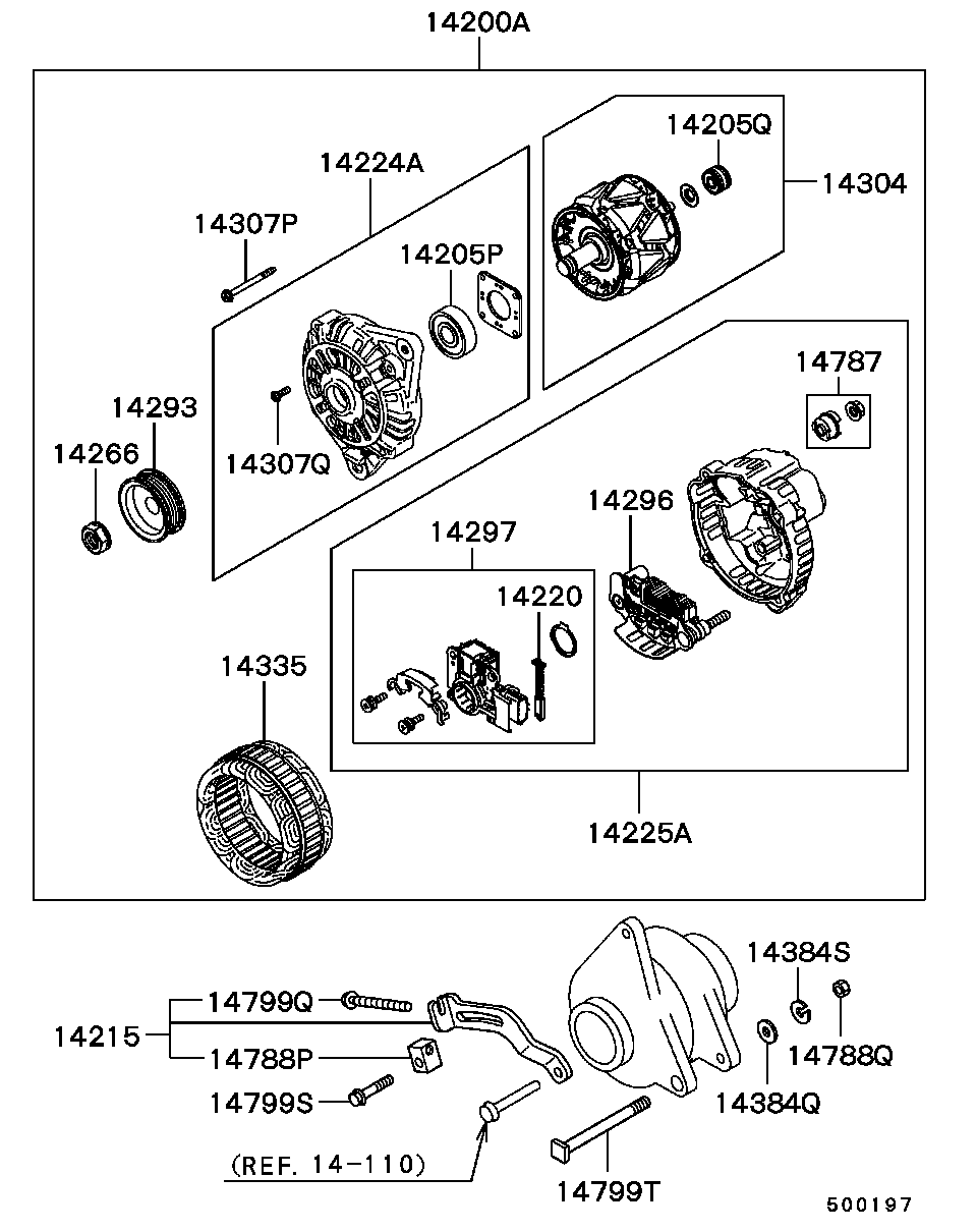 Mitsubishi MD618718 - Stators, Ģenerators adetalas.lv