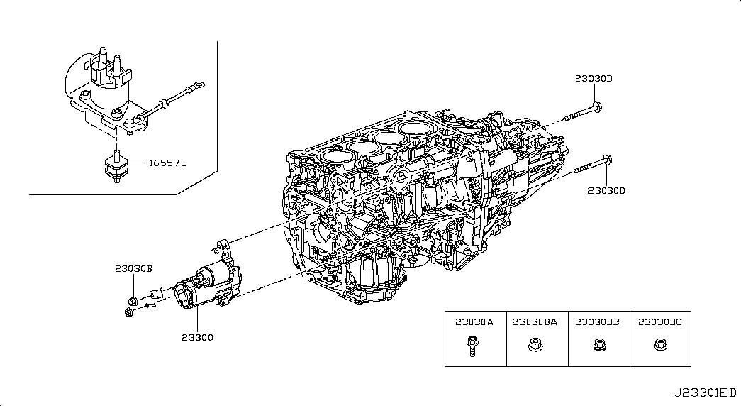 NISSAN 23300-00Q3D - Starteris adetalas.lv