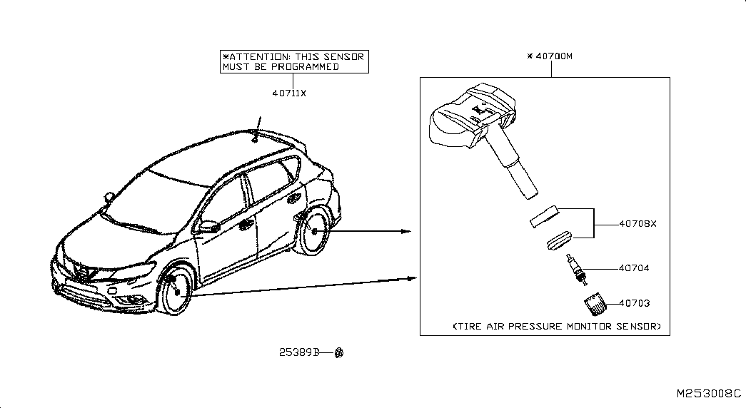 LADA 407004CB0B - SENSOR UNIT-TIRE PRESSURE MONITORING adetalas.lv