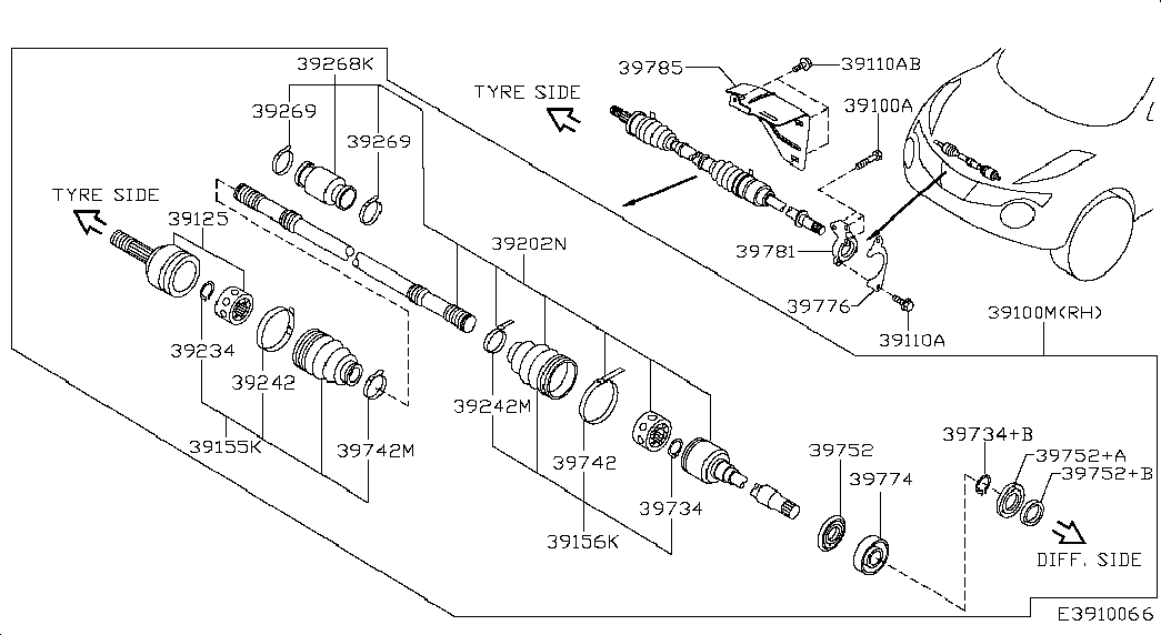 NISSAN C9B41-BU100 - Putekļusargs, Piedziņas vārpsta adetalas.lv