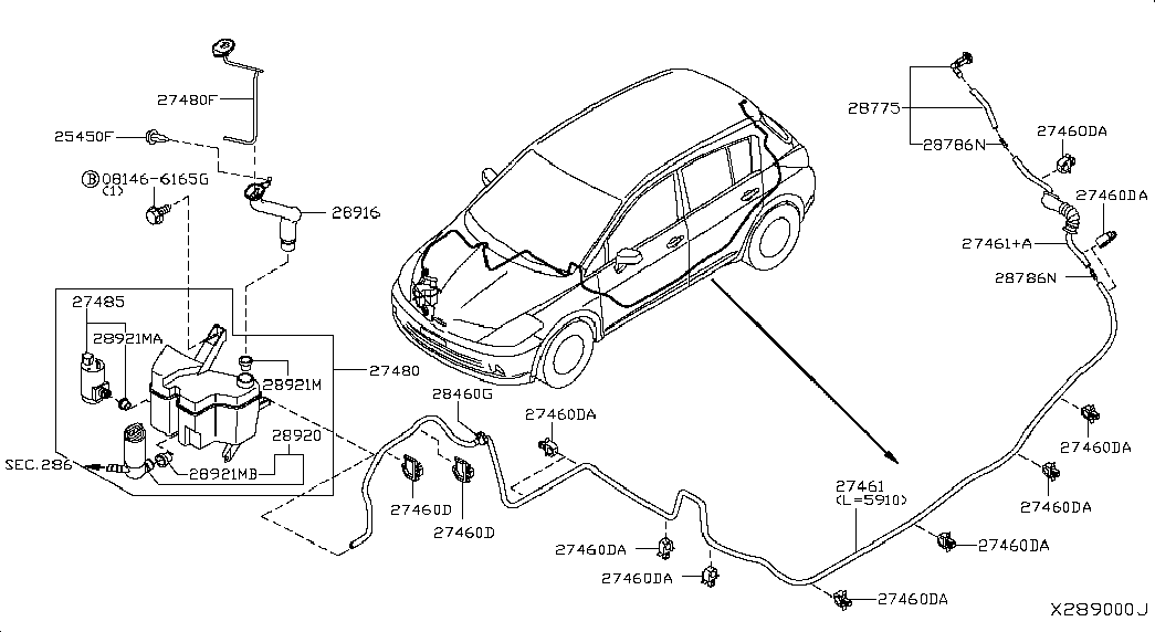 NISSAN 28920EL00A - Ūdenssūknis, Stiklu tīrīšanas sistēma adetalas.lv