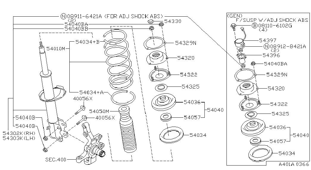 NISSAN 54050-0W002 - Aizsargvāciņš / Putekļusargs, Amortizators adetalas.lv