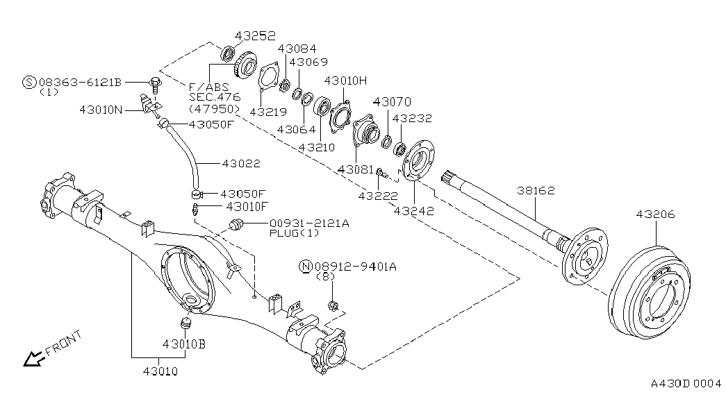 NISSAN 432062S600 - Bremžu trumulis adetalas.lv