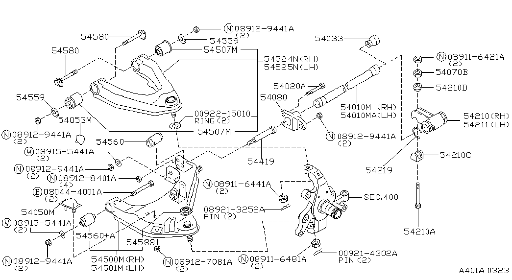 NISSAN 54524-2S685 - Neatkarīgās balstiekārtas svira, Riteņa piekare adetalas.lv