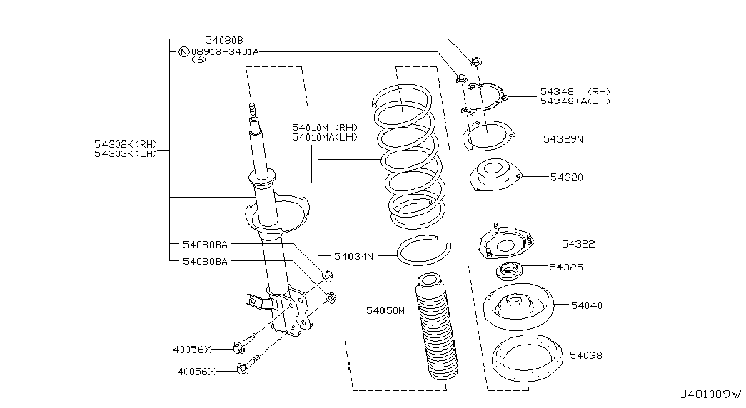 NISSAN 54050-38U02 - Aizsargvāciņš / Putekļusargs, Amortizators adetalas.lv