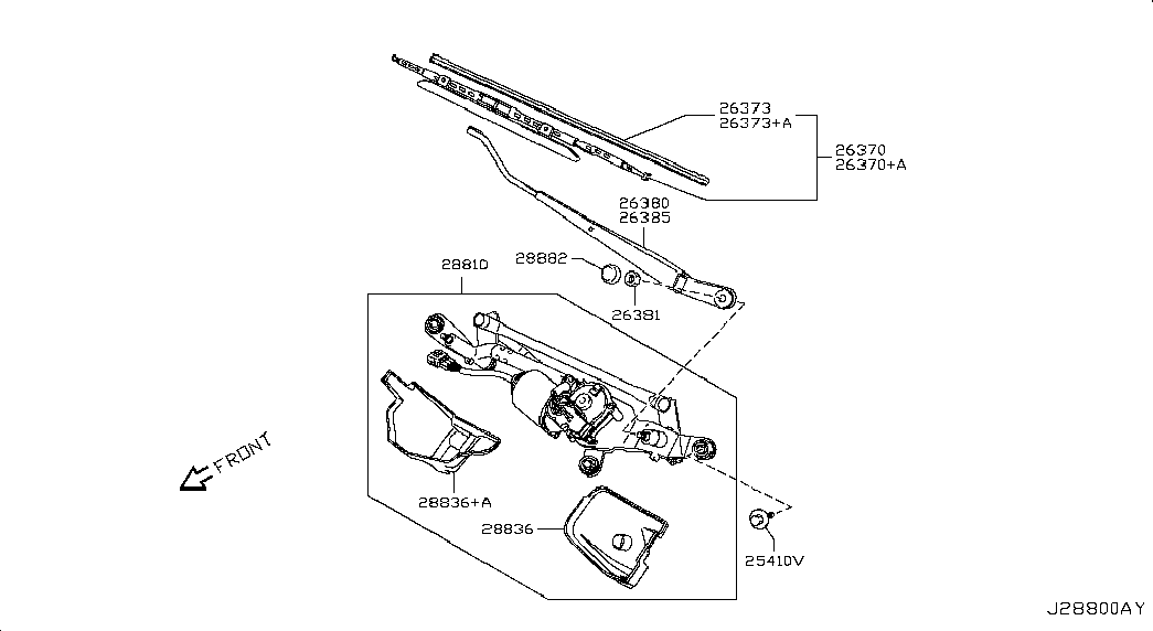 NISSAN 288904A00F - Stikla tīrītāja slotiņa adetalas.lv