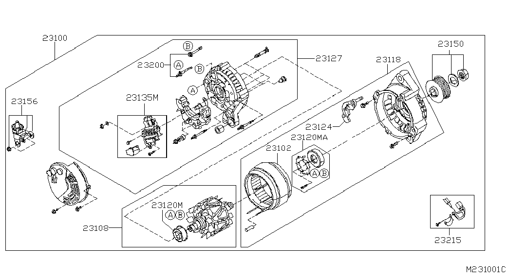 NISSAN 23100-BU00A - Ģenerators adetalas.lv