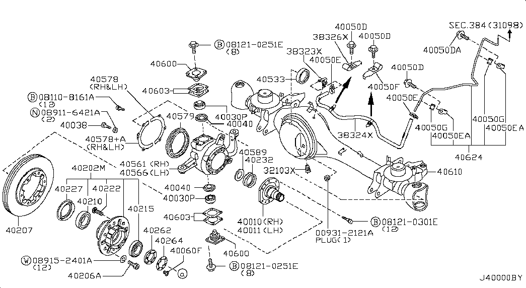 NISSAN 40202-VB226 - Riteņa rumbas gultņa komplekts adetalas.lv