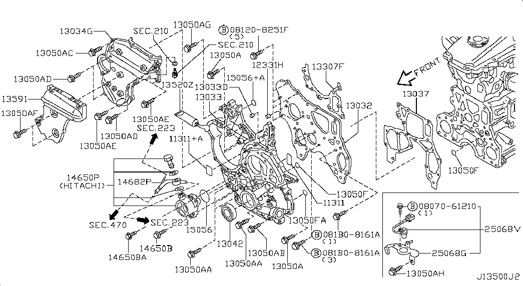 NISSAN 150562W203 - Blīve, Eļļas sūknis adetalas.lv