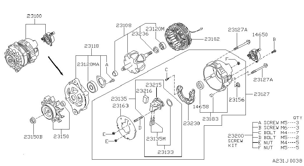 Infiniti 23100-0E400 - Ģenerators adetalas.lv