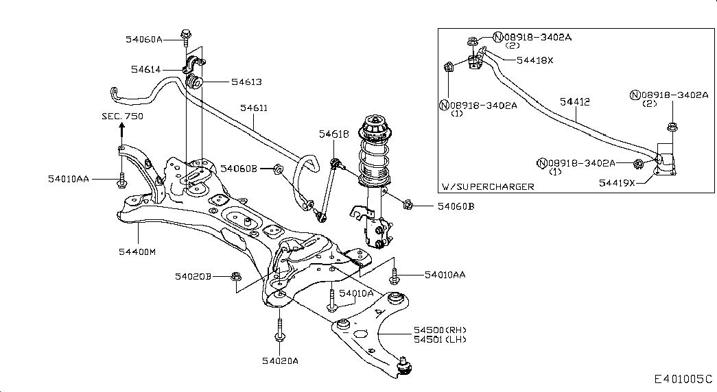 NISSAN 54501-3VU0A - Neatkarīgās balstiekārtas svira, Riteņa piekare adetalas.lv