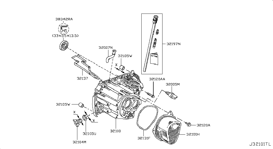 NISSAN 3818900Q0A - Vārpstas blīvgredzens, Diferenciālis adetalas.lv