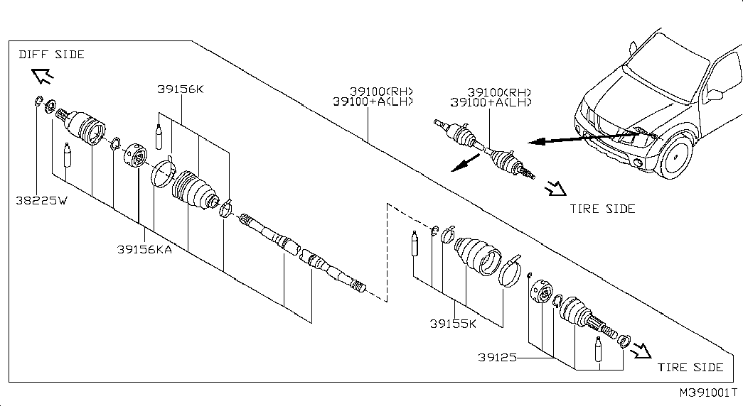 NISSAN 397417Y027 - Putekļusargs, Piedziņas vārpsta adetalas.lv