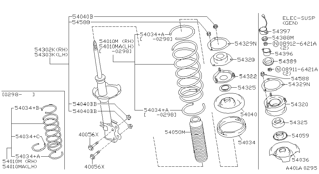 NISSAN 5405038U00 - Putekļu aizsargkomplekts, Amortizators adetalas.lv