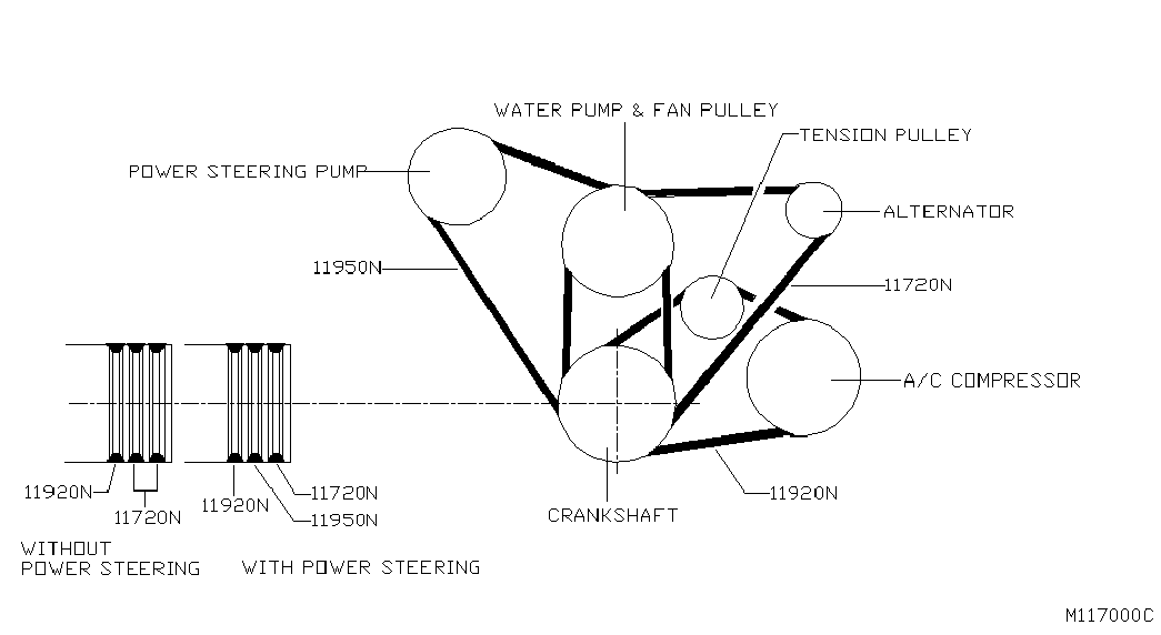 FORD 11720-0F000 - Ķīļsiksna adetalas.lv