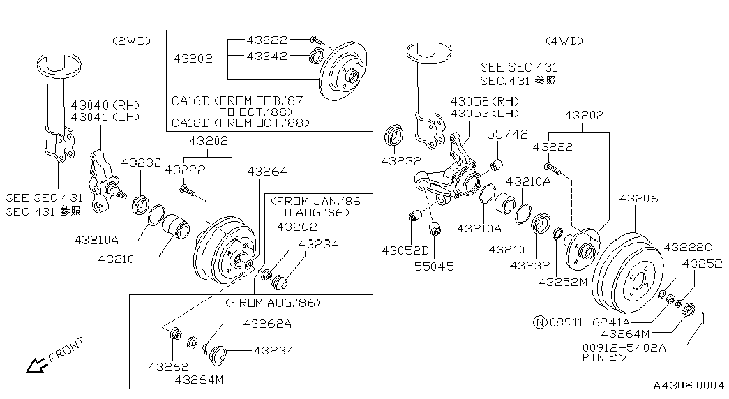 NISSAN 43210-50A00 - Riteņa rumbas gultņa komplekts adetalas.lv