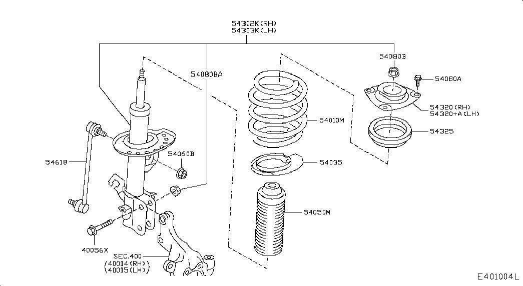 RENAULT 5432 51K A0A - BEARING-STRUT MOUNTING adetalas.lv