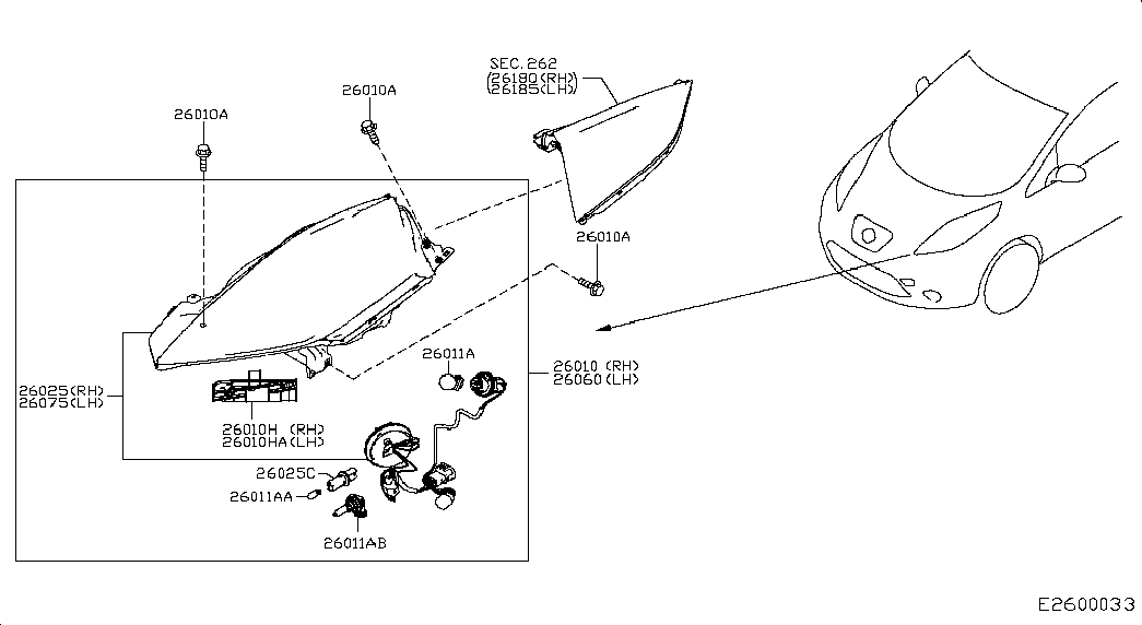 NISSAN 2629489901 - Kvēlspuldze, Miglas lukturis adetalas.lv