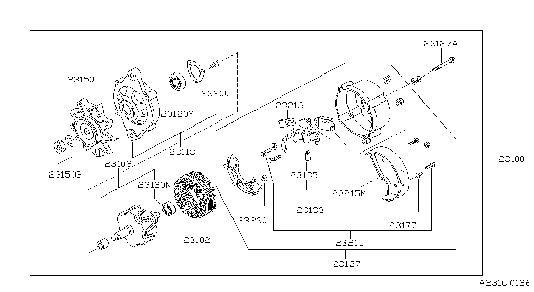 NISSAN 2310012G00 - Ģenerators adetalas.lv